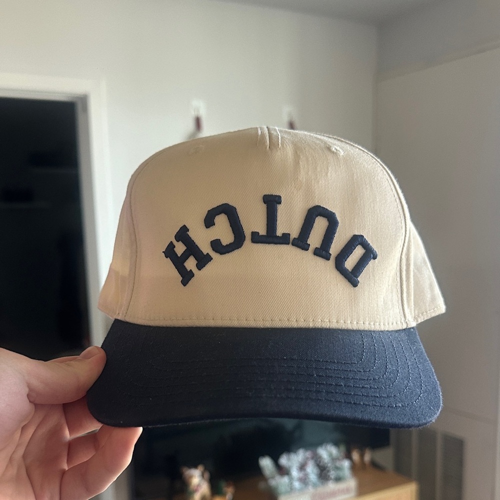 Dutch Bros Cream and Navy Two-Tone Hat